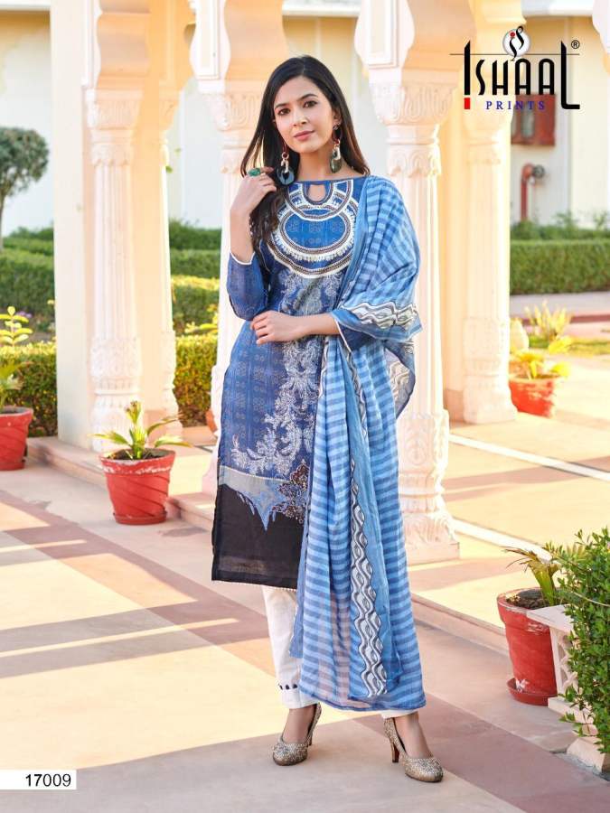 Ishaal Gulmohar 17 Latest Pure lawn Karachi Cotton Dress Material Collection 